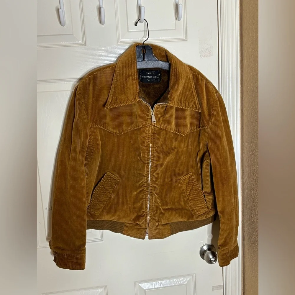 Vintage Sears 70’s Western wear Corduroy Lined Coat Jacket XL​​